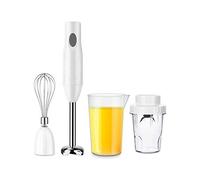 Hand Blender 150 Watt 5-in-1 Immersion Multi-Purpose Stick Blender with Egg Whisk with 500ml Food Grinder BPA-Free 600ml Container Milk Frother Egg Whisk Smoothies Sauces and Soups