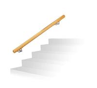 Hand Courante d'escalier en Bois Massif en Bois Massif en Bois Naturel, Utilisation à Domicile Contre Le Mur, balustrades de Grenier intérieur pour Les Personnes âgées, tiges de Support du c
