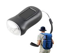 Hand Crank Solar Powered Flashlight - Wind Up LED Torch With | Wateřproof Portable Light For Camping Cycling | No Batteries Needed, Disaster Preparedness