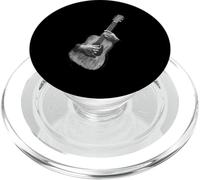Hand Drawn Guitar Sketch Design, Expressive Acoustic Music PopSockets PopGrip pour MagSafe