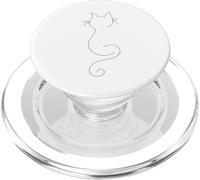 Hand Drawn One Line Art Cat PopSockets PopGrip pour MagSafe
