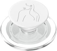 Hand Drawn One Line Art Woman PopSockets PopGrip pour MagSafe