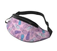 Hand Drawn Pine Fruits on Pink Casual Fanny Waist Pack pour Hommes Femmes Réglable Ceinture Taille Sac pour Voyager Randonnée Cyclisme Courir Festival Rave