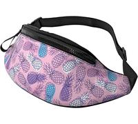 Hand Drawn Pine Fruits on Pink Casual Fanny Waist Pack pour Hommes Femmes Réglable Ceinture Taille Sac pour Voyager Randonnée Cyclisme Courir Festival Rave