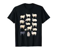 Hand Drawn Sheep Flock Cottage Farms Animals T-Shirt