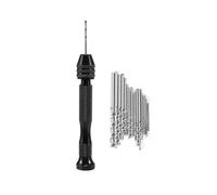 Hand Drill Bits Set 31Pcs Hand Drill Set Precision Pin Vise Micro-Mini Twist Drill Bits for Metal Wood, Delicate Manual Work, Electronic Assembling A