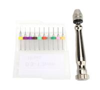 Hand Drill Bits Set Small Manual Drill 10PCS PCB Touch Wood Work Craft