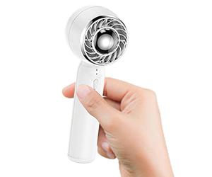 Hand Fan - Mini ventilateur USB rechargeable a 3 vitesses avec support, ventilateur de bureau pour femmes, filles et enfants