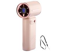 Hand Fan With Digital Display - Portable Mini Cooling Tool, Adjustable Airflow Personal Fan, Rechargeable Compact Pocket For Convenient Carry | Lightweight Summer Companion Travel Hiking Camping Outdo