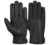 Hand Fellow Gants de conduite en cuir noir polaire doublés écran tactile gants de conducteur en cuir hiver chaud gants en cuir extérieur, Noir , XXL