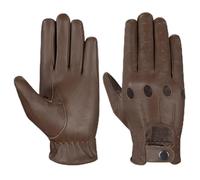 Hand Fellow Gants de conduite en cuir pour homme Style vintage rétro sans doublure, marron clair, S