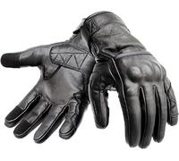 Hand Fellow Gants de moto en cuir de qualité supérieure pour écran tactile - Gants de course pour homme - Gants d'équitation - Taille L