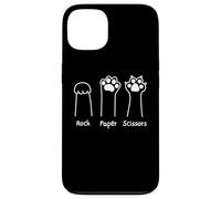 Hand Game Rock Paper Scissors Cute Paw Funny Cat Men Women Coque pour iPhone 13