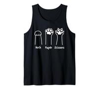 Hand Game Rock Paper Scissors Cute Paw Funny Cat Men Women Débardeur