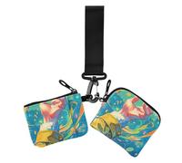 Hand Gesture My Life Lot de 2 porte-monnaie avec fermeture éclair et dragonne pour le travail et les voyages, geste de la main MY LIFE, 1 size, Décontracté