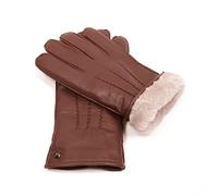 Hand Gewand by Weikert Mr. Prokop Gants en cuir nappa d'agneau doublés de 100% laine mérinos, noir, gants en peau d'agneau pour hommes, chauds, Gobi, 9