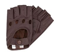 Hand Gewand by Weikert Paul - Gants de voiture de qualité supérieure pour homme en cuir nappa de chèvre - Gants de conduite sans doigts - Moto - Oldtimer - Mitaines de voiture en cuir