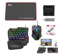 Hand gmeing Claviers - Adaptateur convertisseur de clavier et souris, touches combo filaire | Rétroéclairé mécanique USB filaire, % Pro gmeing clavier, convertisseur d'adaptateur de souris pour et OIS