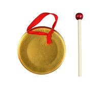 Hand gong mini instrument de musique portable jouet extérieur avec maillet la percussion traditionnelle chinoise améliore le rythme pour les enfants (12 cm)