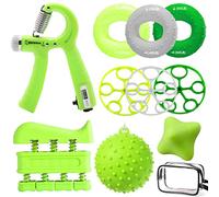 Hand Grip Musculation Main -10 Pack, Handgrip avant bras exercice des doigts, Poignée musculation, Balle anti-stress, Balle reeducation main balle de massage hexagonale pour athlètes et musiciens