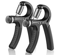 Hand Grip Strengthener Lot de 2, Appareil de Renforcement du Grip avec Résistance Réglable 5-60kg, Poignee Musculation Avant Bras Main Poignet pour la Rééducation et le Renforcement Musculaire Noir
