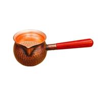 Hand-Hammered Copper Tea Kettle,Vintage Copper Tea Kettle with Wooden Handle,Multifunction Turkish Coffee Pot,Compatible with Electric,Induction,Stovetops