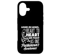 Hand Heart We Fight As One Parkinson 's Awareness Coque pour iPhone 17