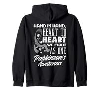 Hand Heart We Fight As One Parkinson 's Awareness Sweat à Capuche