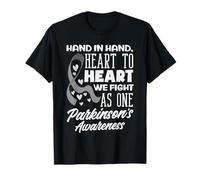 Hand Heart We Fight As One Parkinson 's Awareness T-Shirt