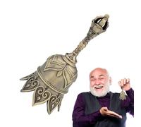 Hand Held Bell - Brass 12cm 96g, Brass Instrument, Vintage Chime Noisemaker | Loud Hand Bell Design, Teacher Signaling for Church Ceremonies, Weddings, Meditation, Classroom, Sporting Events