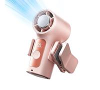 Hand Held Cooling Fan - Portable Handheld Fan With LED Display And Removable | USB Rechargeable Small Cooler | Clip 360-Degree Rotation Cold Handheld Fans For Travel Summer Camping Cruise Vacation
