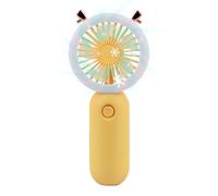 Hand Held Fan - Portable USB Fan | Small Handheld Fæn | Rechargeable 15x7x4cm ABS Mini Fán with 3 Speeds, LED Night Light, Quiet Cooling, Compact Travel Desk for Home, Camping, Baby Stroller, Outdoor