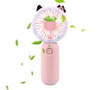 Hand Held Fan - Portable USB Fan | Small Handheld Fæn | Rechargeable 15x7x4cm ABS Mini Fán with 3 Speeds, LED Night Light, Quiet Cooling, Compact Travel Desk for Home, Camping, Baby Stroller, Outdoor
