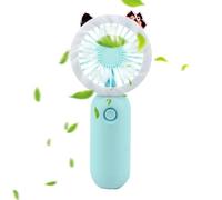 Hand Held Fan - Portable USB Fan | Small Handheld Fæn | Rechargeable 15x7x4cm ABS Mini Fán with 3 Speeds, LED Night Light, Quiet Cooling, Compact Travel Desk for Home, Camping, Baby Stroller, Outdoor