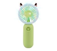 Hand Held Fan - Portable USB Fan | Small Handheld Fæn | Rechargeable 15x7x4cm ABS Mini Fán with 3 Speeds, LED Night Light, Quiet Cooling, Compact Travel Desk for Home, Camping, Baby Stroller, Outdoor