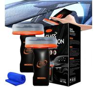 Hand-Held Glass Emulsion Cleaner, 2026 New Hand-Held Glass Emulsion Car Cleaner, Car Windshield Oil Film Remover, Windscreen Oil Film Remover, Easy-to-Use Cleaning Polishes Tool (2Pcs)