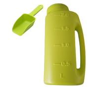 Hand Held Salt Spreader For Snow - ABS 28x13cm | 2L Ice Melt Dispenser With Scoop | Adjustable Opening Sizes For Garden Lawn Grass Driveway Sidewalk Snow And Ice Removal