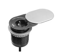 HAND Home GMZ-2 Prise encastrable avec 1 prise Schuko et USB A - 230 V, 16 A, IP20 - Prise de meuble pour plan de travail et bureau - Argenté