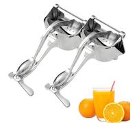 Hand Juicer Squeezer - Aluminum Manual Press Juicer, Portable Hand Press Lemon Squeezer for Home, Travel (2Pcs)