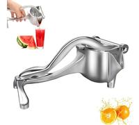 Hand Juicer Squeezer, Heavy Duty Aluminum Manual Juicer Press for Effortless Fruits with Ergonomic Grip, Easy Squeeze & Quick Clean (Silver)