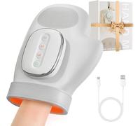 Hand Massager with Heat, Masseur Main et Doigt Arthrose, Avec Fonction de Pression, Soulage la Fatigue des Mains, le Syndrome du Canal Carpien et les Douleurs Articulaires