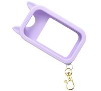 Hand Mist Spray Case, Cute Ears Silicone Protective Cover with Key Chain, Refillable Spray Bottle Holder for Backpack, Travel, Outdoor, Car, School, Workplace and Everyday Use, 4.69x2.56x0.83 Inches