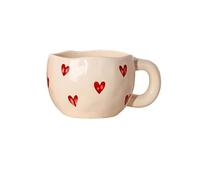 Hand Painted Love Mug Creative Heart Water Cup Ceramic Milk With Handle Valentine's Day Gift pour Café(Color2)