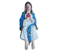 Hand Painted Virgin Mary Figurine - Resin Catholic Sculpture Decor, Our Lady Devotional Statue | For Home Shelf Bookshelf Mantel TV Cabinet Prayer Corner Family Use, Catholic Mary Statue, Religious