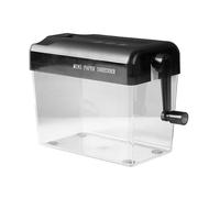 Hand Paper Shredder - 5 inch Mini Desktop Shredders for Receipts, Letters with Easy Cutting Function, Manual Document Cutter for Classroom Dorm Office, Transparent, Lightweight Use