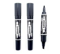 HAND Permanent Marker, Double Side, Épais- Thin, Pack de 3, Noir