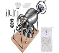 Hand PopcornmaschineHigh Port-Popcorn Maker Machine en acier inoxydable Machine à main, Chinois traditionnel rétro Popcorn Maker Decoration Mini Machine de pop-corn vintage (328 ml) (268 ml)