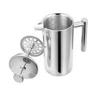 Hand Press Coffee Maker - Frenchh Press, Stainless Steel Double-Layer Infuser with Easy-Clean Filter System | Cold Brew, Tea, and Coffee Maker for Kitchen, Cafe, Travel, Men, Women, Professionals