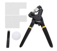 Hand Press Plier Tool | 10mm Punching Diameter for - Blocking Fabric/Banners/Belts | 500 Eyelet Sets with Hole Punch Kit | Ergonomic One - Hand Usage