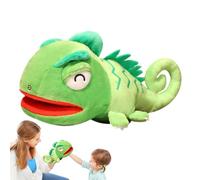 Hand Puppets for Kids - Cute Chameleon Plush Hand Puppet, Multifunctional Reptile Stuffed Animal with Movable Mouth, Lizard Plush Toy for Basket Stuffers, Kids Playtime and Storytelling